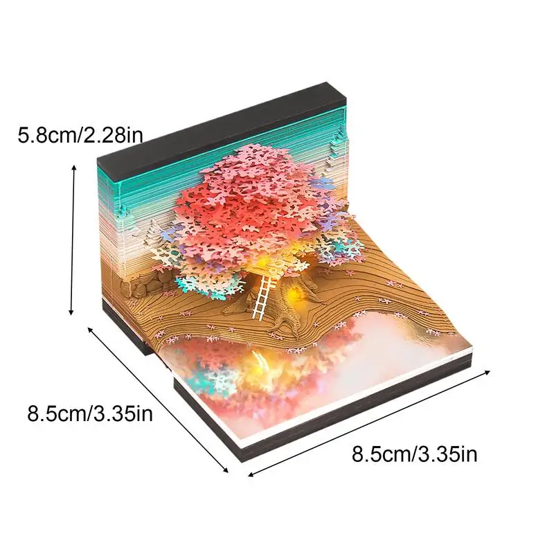 3D Художественный Календарь 2025 Резьба по бумаге календарь Блокнот для заметок