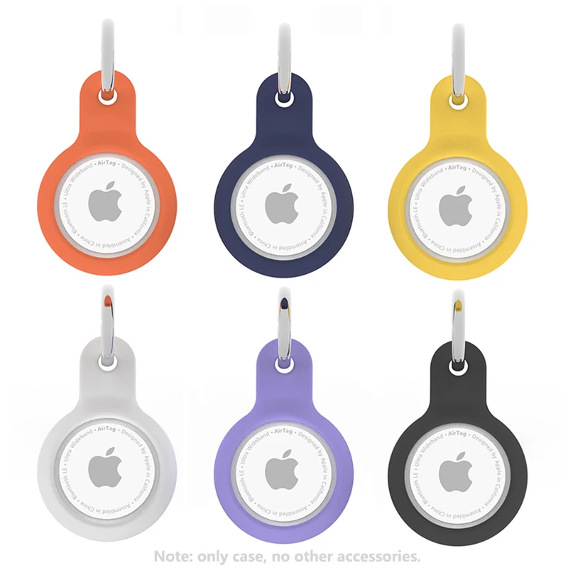 

Silicone Protective Case Cover For Apple 2021 New AirTag Tracker with Keychain Anti-Scratch Anti-fall Cover For air Tags tracker