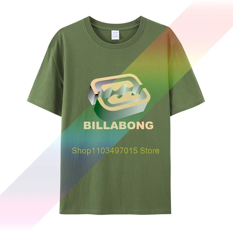 Футболка billa bong мужская с коротким рукавом базовая тенниска из 100% хлопка принтом