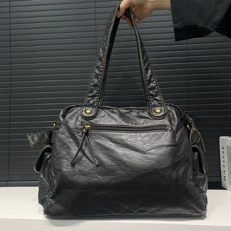 Винтажный дизайн сумка через плечо из искусственной кожи для женщин 2024 с