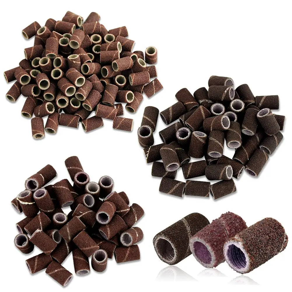 

50 шт., шлифовальные ленты для электрической машинки для маникюра, 180/120/80 Грит