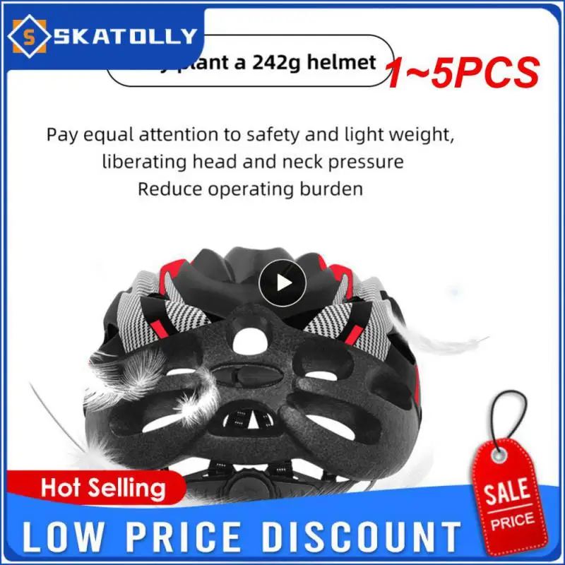 

1~5PCS Men Women Helmet Ultra-light Carbon Fiber Texture Mountain Bike Helmet Adult Bike Safety Helmet Riding Equipment