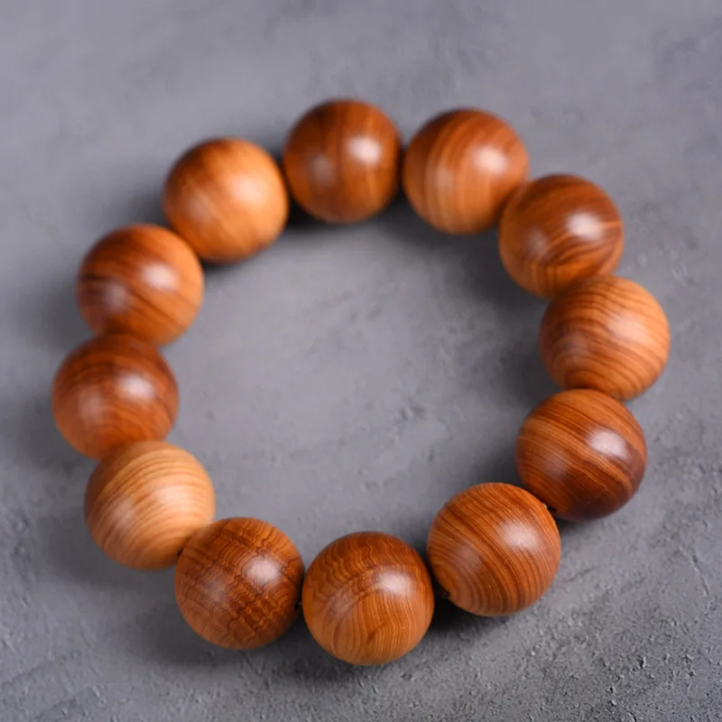 Taihang Chenhua Black Oil Cliff Кипарис Будда из бисера Ручная веревка Высокая красная