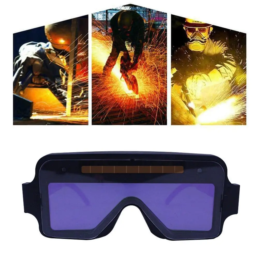 

Solar Powered Auto Darkening Welding Glasses Eye Protection Automatic Dimming UV Argon Arc Welding Goggle Welder Safety Glasses