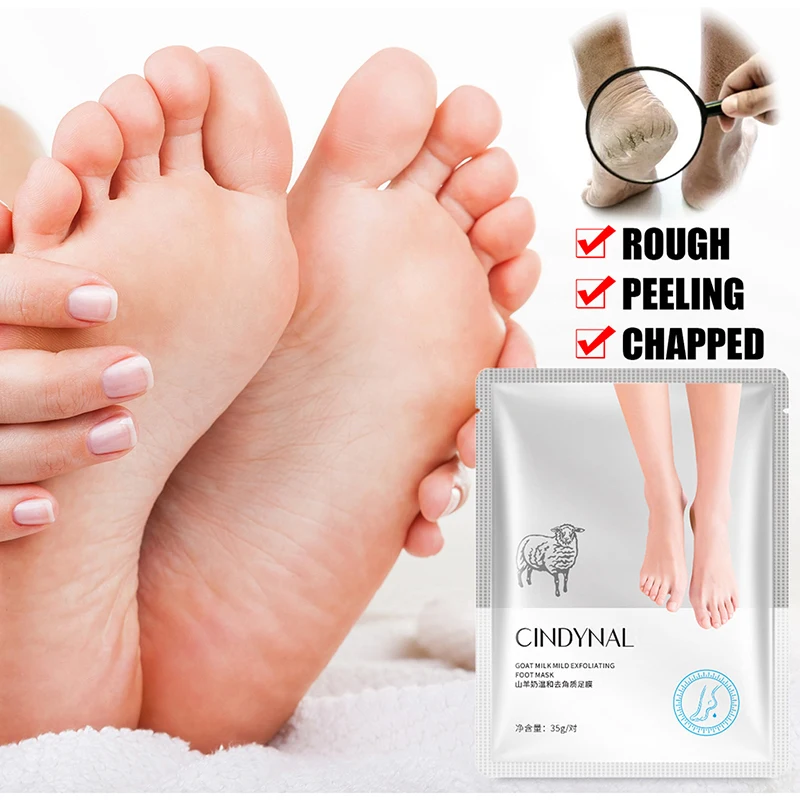 

Goat Milk Foot Mask Peeling for Legs Feet Mask Exfoliating Socks Scrub for Pedicure Anti Crack Heel Remove Skin Foot Patch