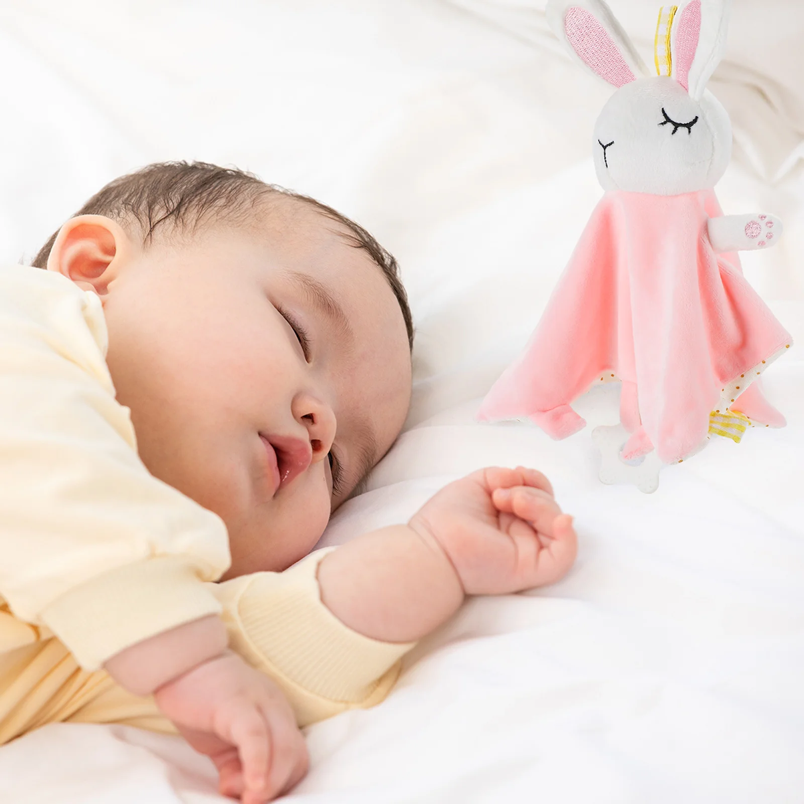 

1pc Stuffed Rabbit Security Blankets Baby Soothing Sensory Blanket Appeasing Toy