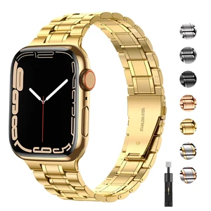 Stainless Steel Strap for Apple watch band 44mm 40mm 45mm 41mm 42mm 38mm 3 4 5 6 SE 44 mm Metal brac in India