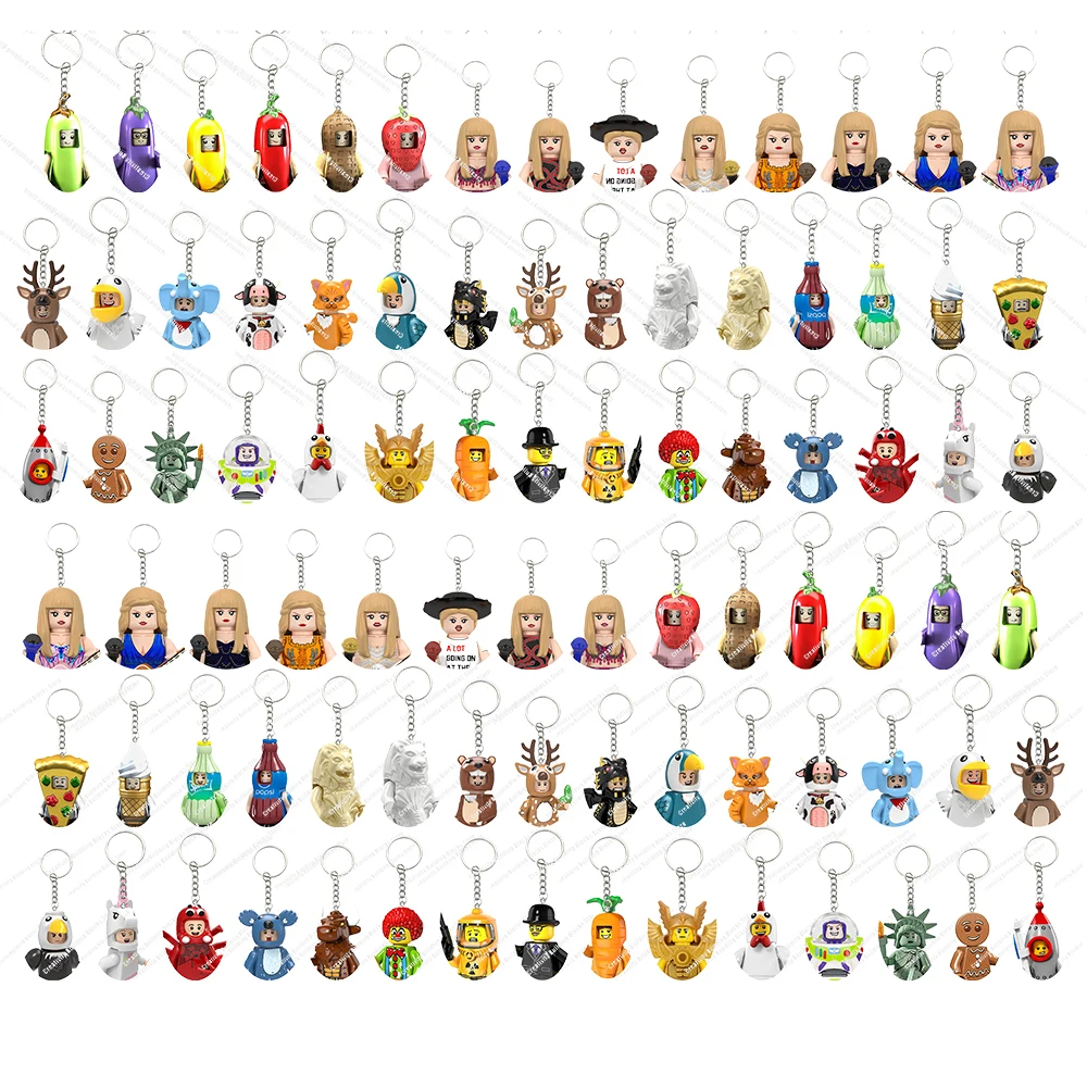 Star Classic Keychain Series Female Singer Mini 3D Character Model Set Building Blocks Assembling Toys Children's Birthday Gifts