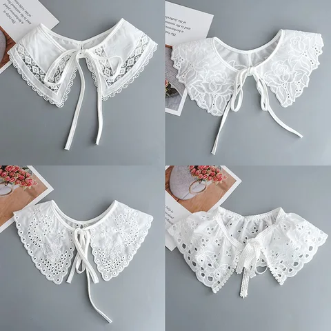 Women Detachable Collars Shawl Girls Removable Lapel Shirt Fake Collar Shoulder Wrpas False Blouse Clothing Accessories
