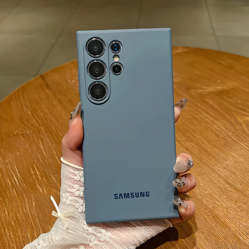 Фото Оригинальный противоударный мягкий чехол из ТПУ для Samsung S26 S25 S24 S23 S22 S21 Ultra Plus S25 FE, роскошный чехол из жидкого силикона №1