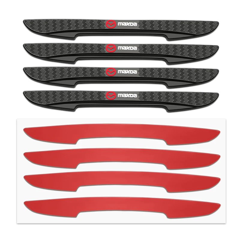 

4 шт. резиновая защитная наклейка на край двери автомобиля, полоски против столкновений и царапин для Mazda 2 3 bk 6 gg gj gh CX3 CX5 CX7 CX9 CX30