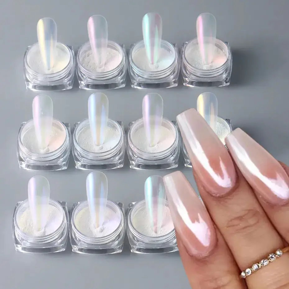 12 шт./набор зеркальные Блестки для ногтей