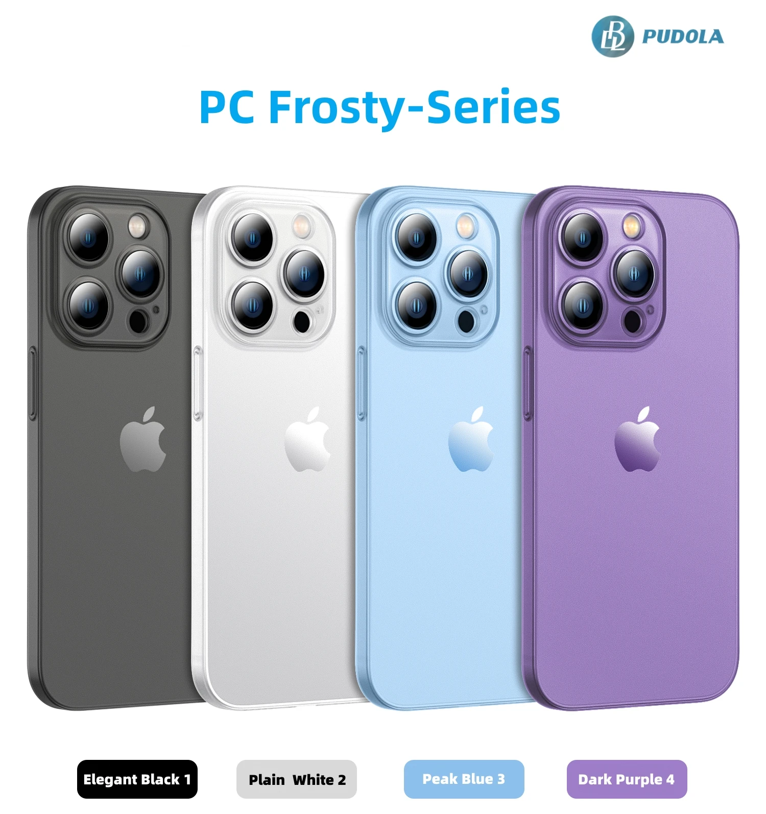 

PUDOLA Frosted Protective Case Phone Case For iPhone 14 13 12 11 Pro Max Anti-knock Airt-resistant Fitted Mobile Phone Case