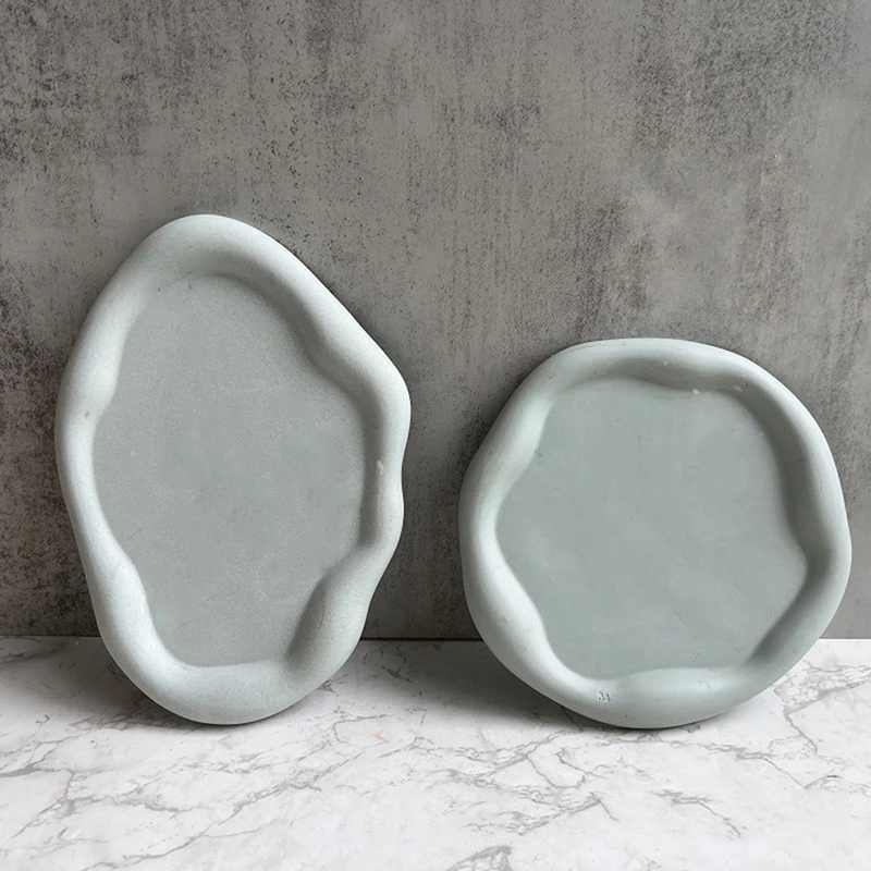 

Irregular Storage Tray Silicone Mould DIY Cushion Plate Gypsum Resin Mold Jewelry Storage Box Drip Mold Home Decoration Rrt