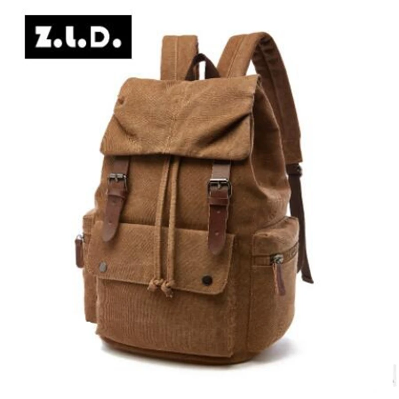 

Zuolunduo Backpack for men Rucksacks Men's Travel Backpack Bag Man Canvas Shoulder back pack large laptop Double Shoulder bags