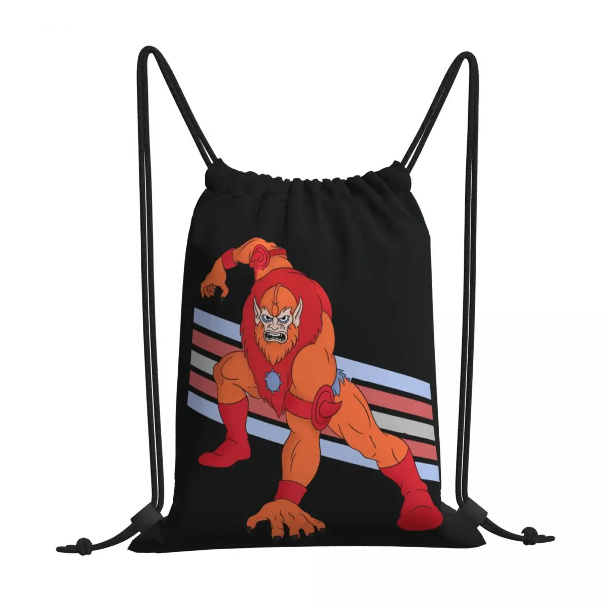 

Beast Man She Ra and The Princesses of Power Loo Kee Action Animation Print Drawstring Storage Backpack Teenager Bag Pocket