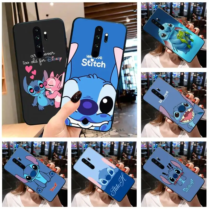 

Lovely Disney Kawayi Lilo Stitch Phone Case For Redmi 9A K20 K30 K40 Note 11E 11S 11 10 9 Pro Silicone Soft Cover