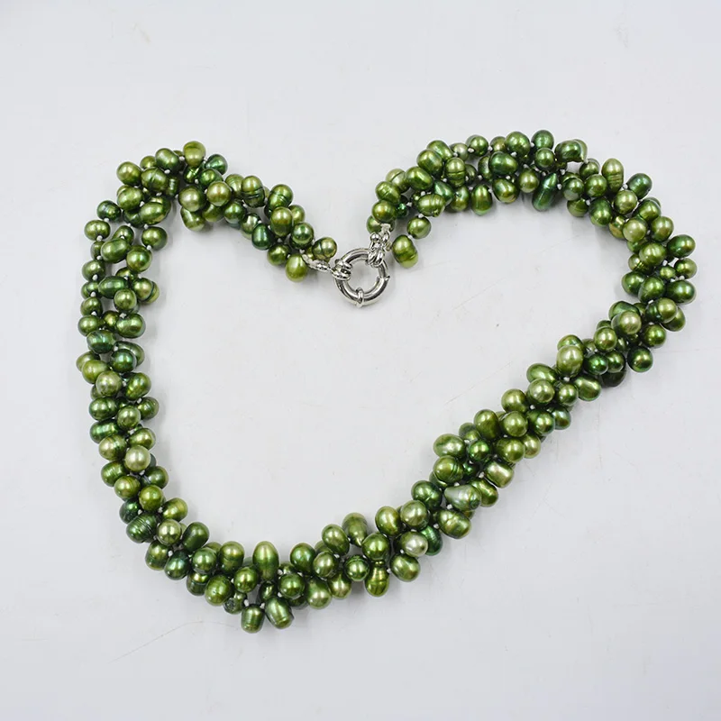 классика. Красивые 6-7 мм 3 фиолетовых ожерелья из натурального жемчуга в стиле