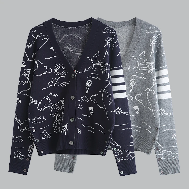 

Sweater Korean Fashion Cardigan Women Sweaters Cardigans Tops Y2k 2022 Knitted Clothes Kawaii Autumn Winter Long Sleeve Clothing