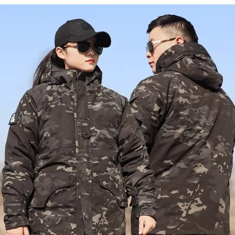 Фото Зимний камуфляжный хлопковый комплект униформы, русское зимнее защитное пальто, хлопковая куртка, теплоотделение хлопкового пальто, походная куртка №4