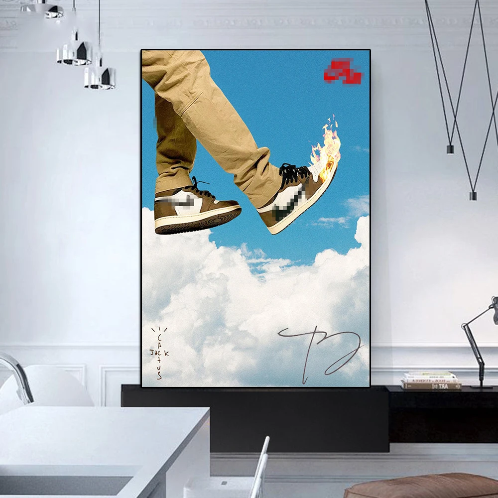 

Who Said Ragers Were Not Meant To Fly Canvas Painting Fashion Shoes Inspirational Poster Wall Art Living Room Home Decoration