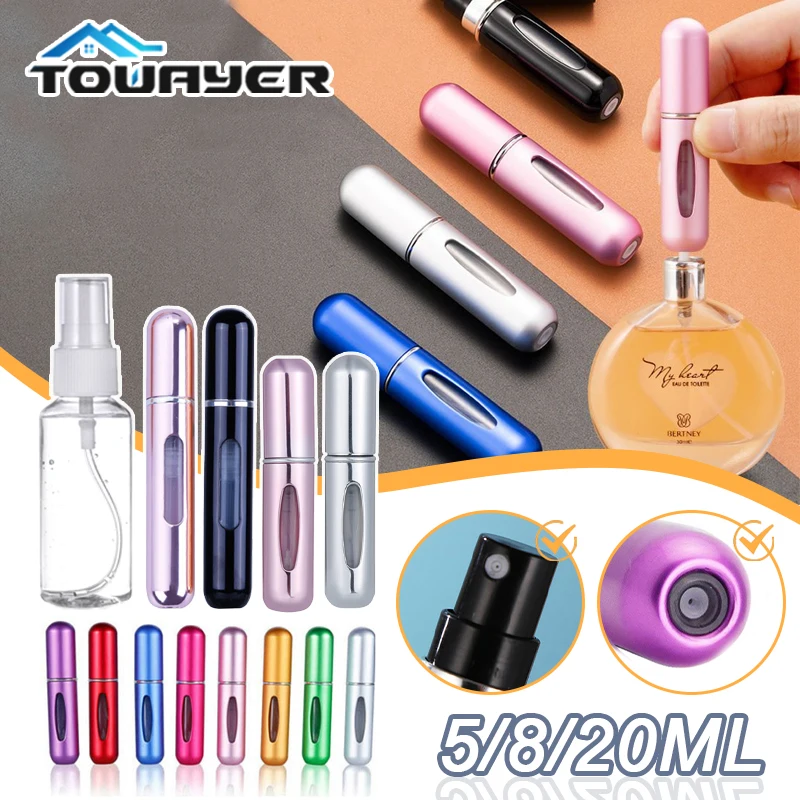 

5/8/20ml Refillable Mini Perfume Bottle Portable Aluminum Atomizer 5ml Refill Perfume Spray Bottle Cosmetic Container For Travel