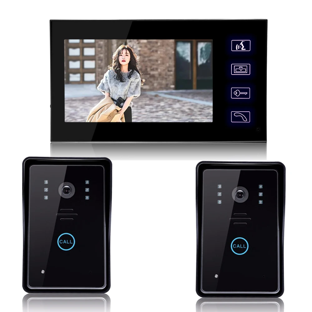 SYSD Video Doorbell Intercom 7 Inch Color LCD Monitor Video Door Phone with Camera  Home Security System