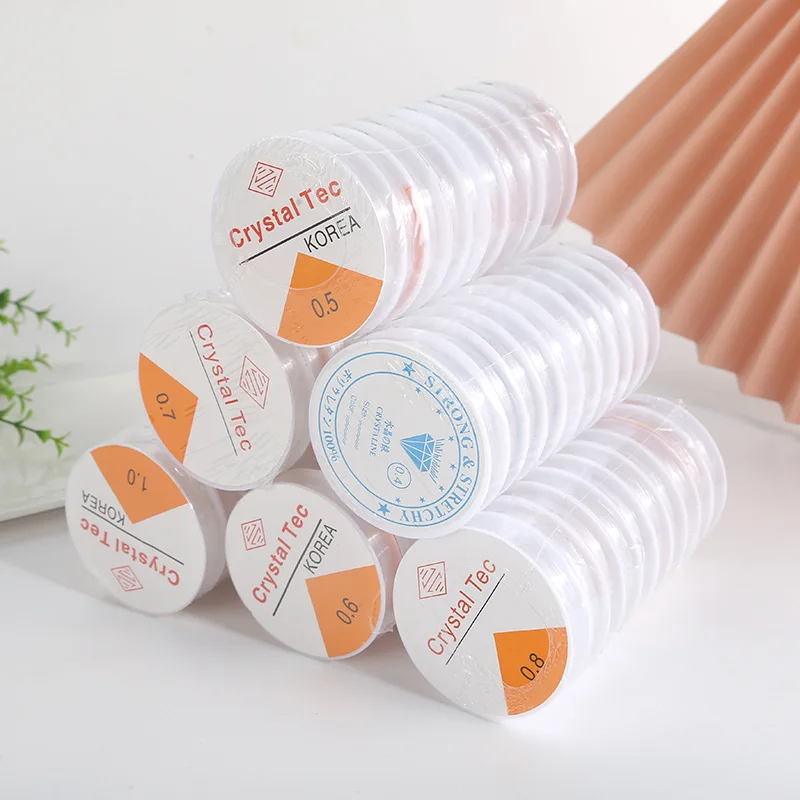 

1 Roll DIY Accessories Transparent Elastic Beaded Line for Jewelry Making Beading Bracelet Wire Thread Rope 0.4-1.2mm