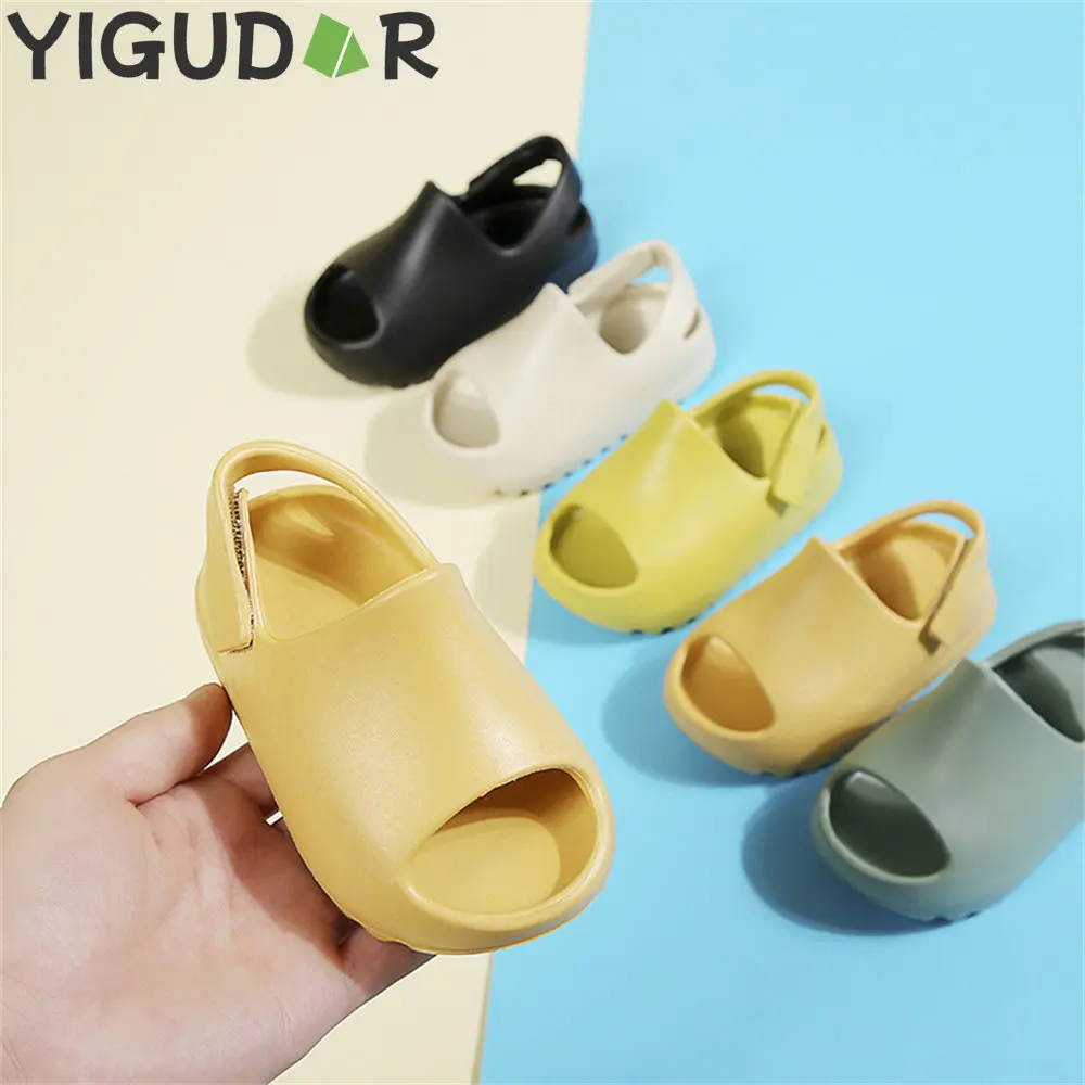 

Summer Home Thick-Soled Lightweight Waterproof and Hard-Wearing Baby Children's Slippers Non-Slip Coconut Bathroom Slippers
