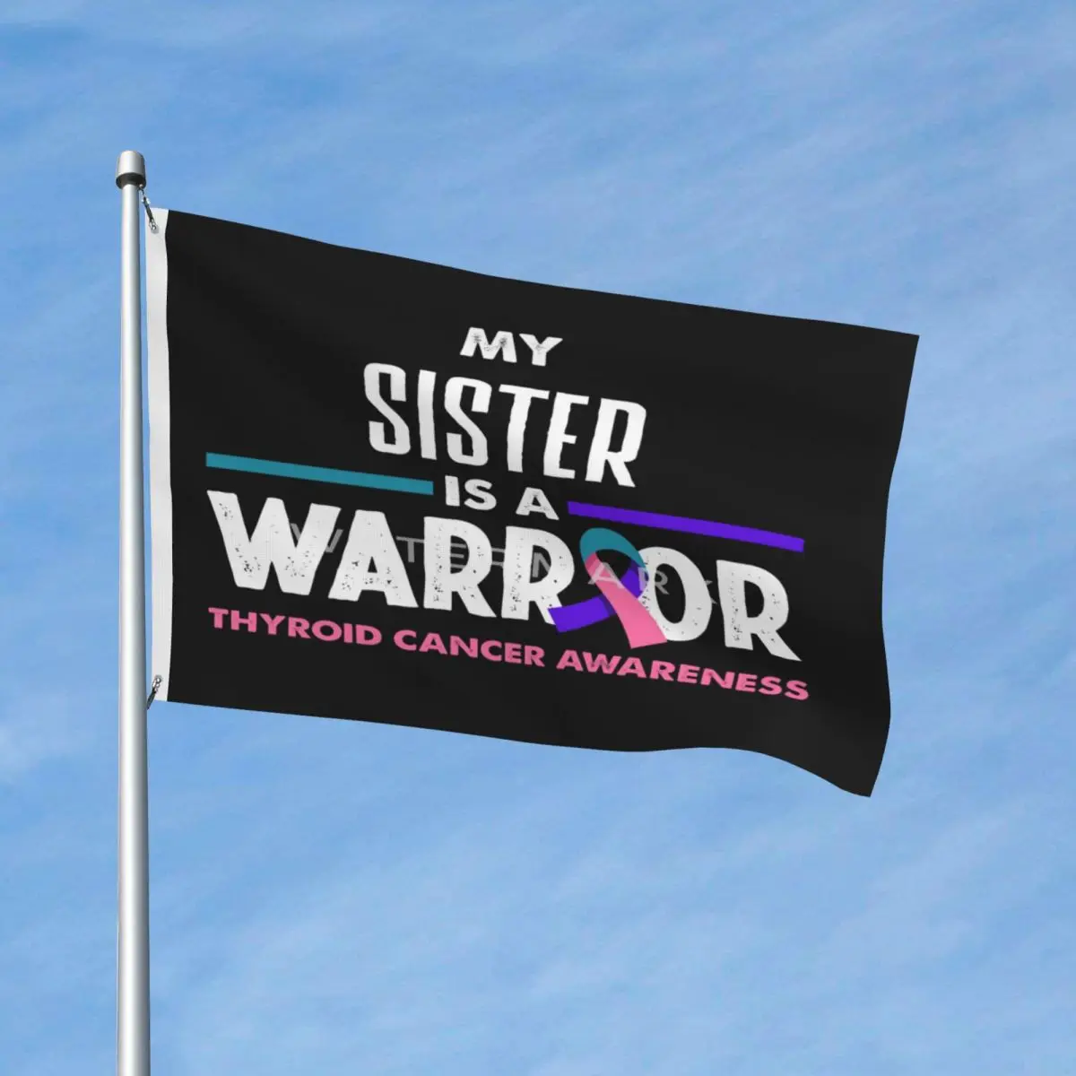 

Моя сестра-это воин, женщина, знающая о раке щитовидной железы, в винтажном стиле, с металлическими Люверсами, не выцветает, легкий