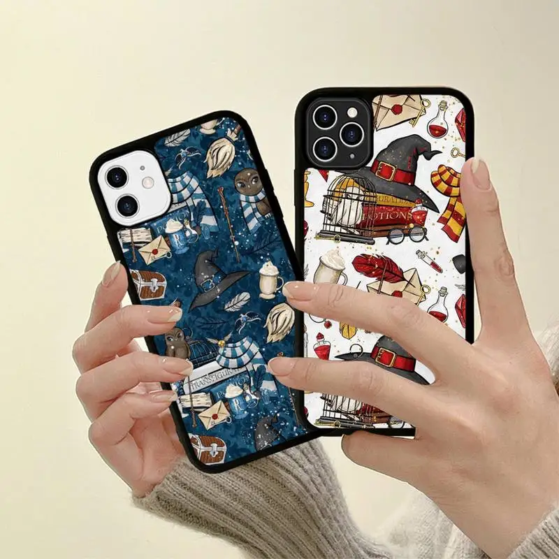 

Cartoon P-Potters Design-Harries Phone Case Silicone PC+TPU Case for iPhone 11 12 13 Pro Max 8 7 6 Plus X SE XR Hard Fundas