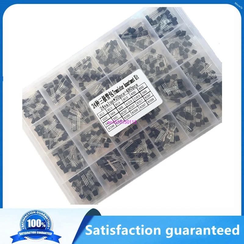 

Набор транзисторов TO-92, 24 значения, набор транзисторов BC327 BC337 BC517 BC547 BC548 BC549 2N2222 3906 3904 5401 5551 C945 1015