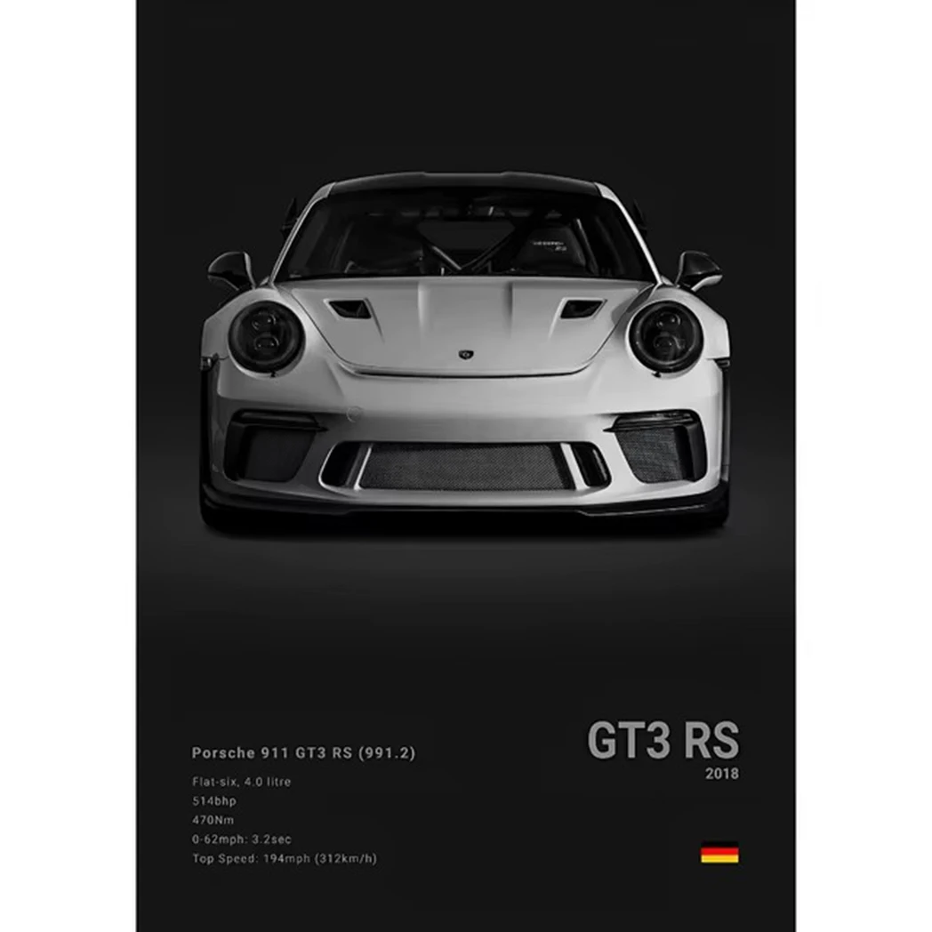 

Печать на холсте JIBCX 918 GT3-RS-911 TURBO GT4