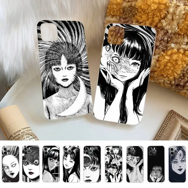 

Junji ito Tomie Phone Case Silicone Soft for iphone 14 13 12 11 Pro Mini XS MAX 8 7 6 Plus X XS XR Cover