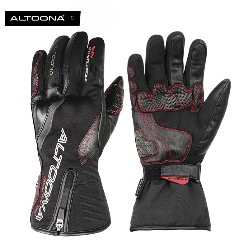 Мотоциклетные перчатки Altoona зимние дерми нескользящие ветрозащитные