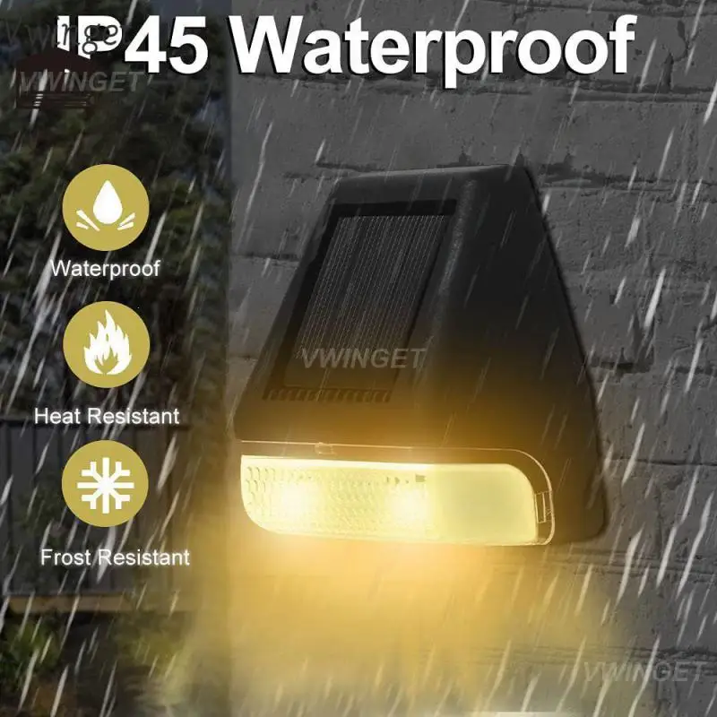 

Solar Wall Lamp Rainproof Waterproof Button Master Switch Photosensitive Switch Lamp Garden Stairs Step Fence Lights