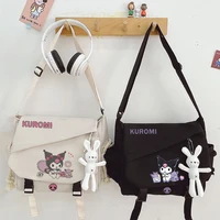 kawaii sanrios messenger bag kuromi my melody cartoon simple couple models shoulder bag backpack gift for boys and girls