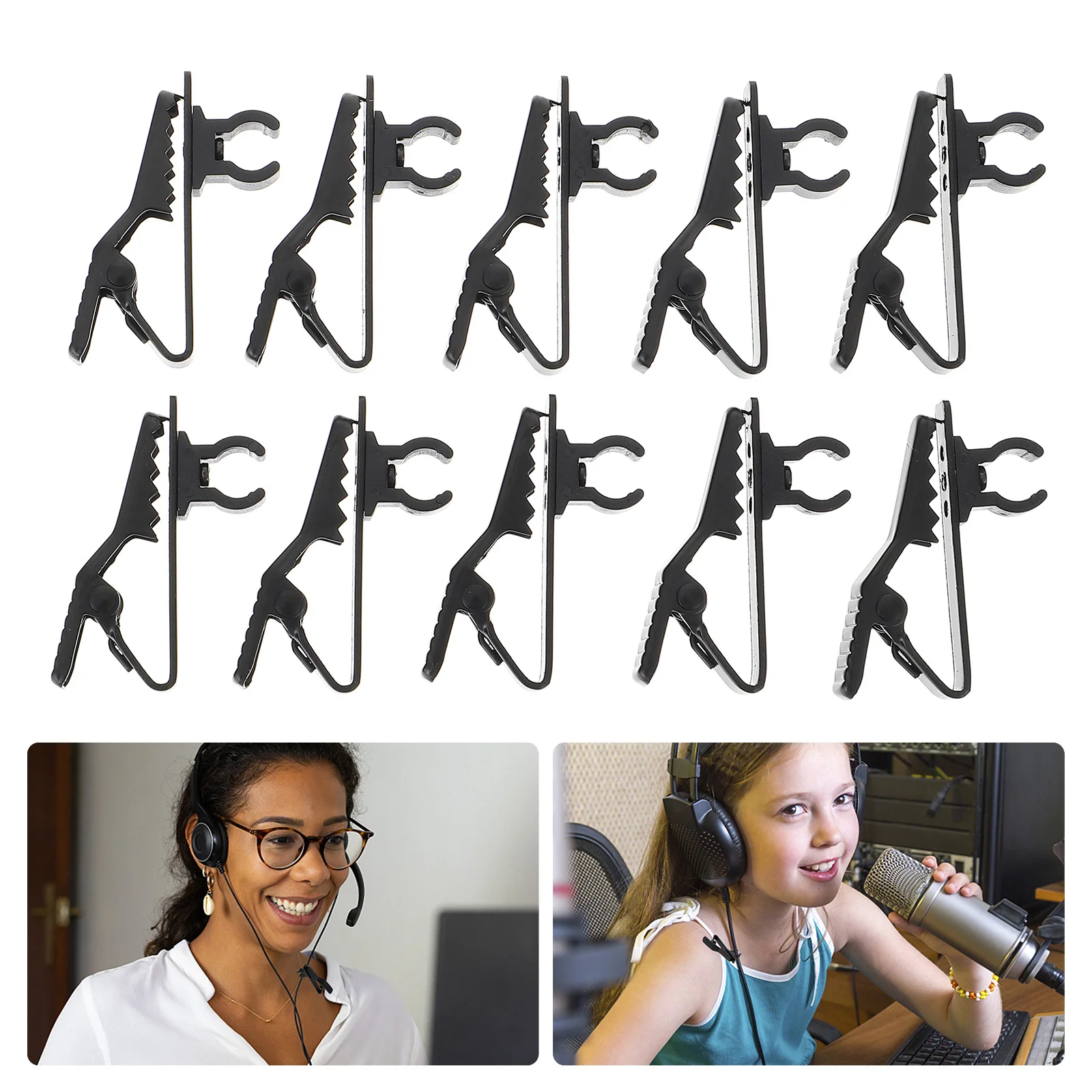 10 шт. петличные аксессуары для микрофона железный зажим воротника зажимов