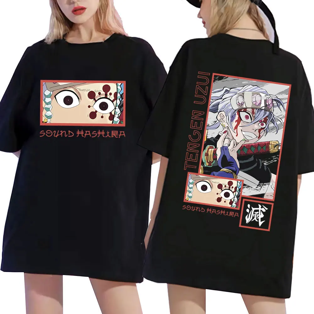 

Japan Anime Demon Slayer Uzui Tengen Graphic T Shirts Manga Kimetsu No Yaiba Print T-shirt Summer Men Women Casual Loose Tshirt