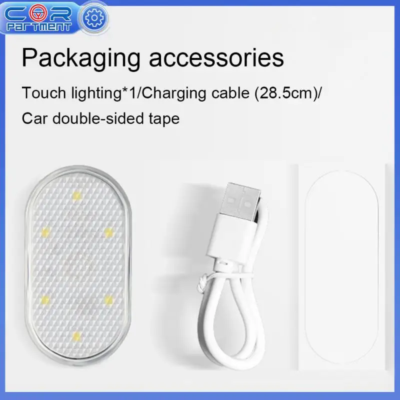 

Colorful Touch-sensitive Light Inside The Rv Portable Usb Charging Vehicle Roof Emergency Light Durable Built-in Spring Switch