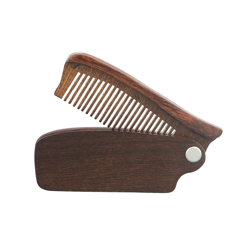 

1 Pc High Quality Black Gold Sandalwood Portable Folding Comb Creative Gift