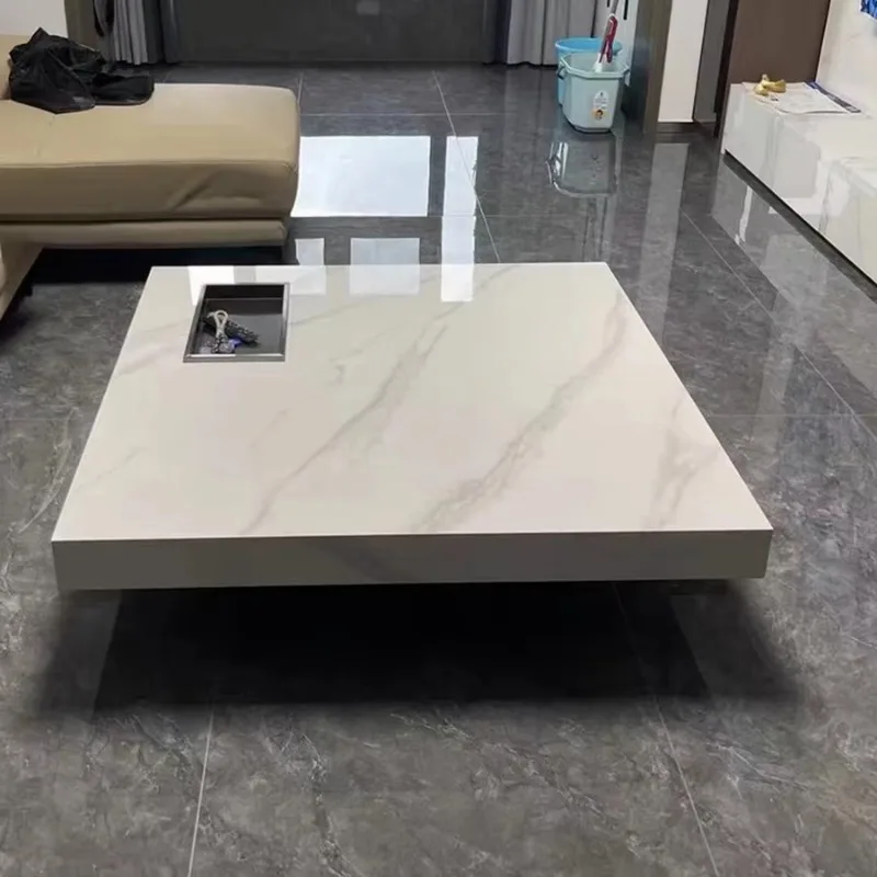 Итальянский современный журнальный столик мраморная мебель квадратные