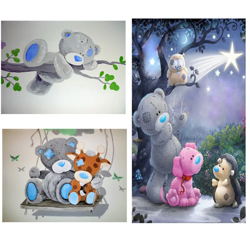 Алмазная живопись 5D сделай сам наборы для вышивки крестиком рисунок медведя