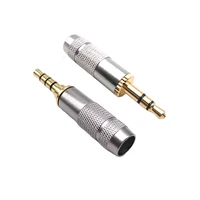 1pcs replacement 3 5mm stereo 34 pole male repair headphones audio jack plug connector soldering for most earphone jack