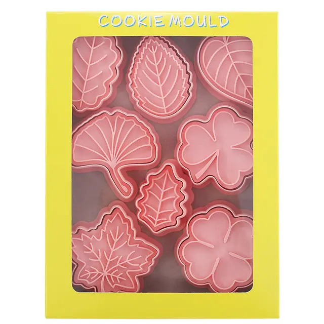 Plant Leaves Cookie Cutter Biscuit Mold 3D Press Stamp Leaf 6