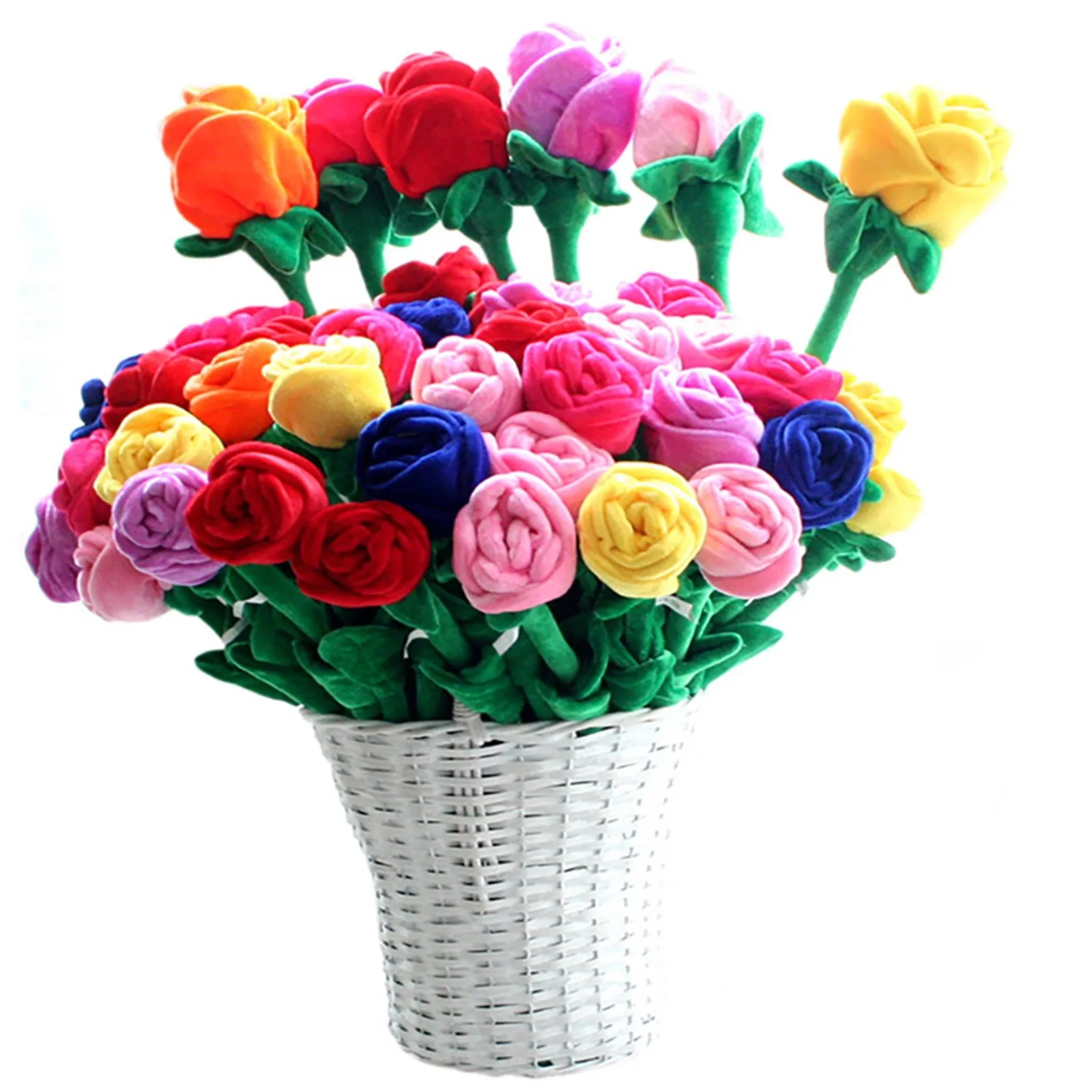 

Plush Colors for Flexible Assorted Stem Simulation Rose Rose Long Decoration Plush toy