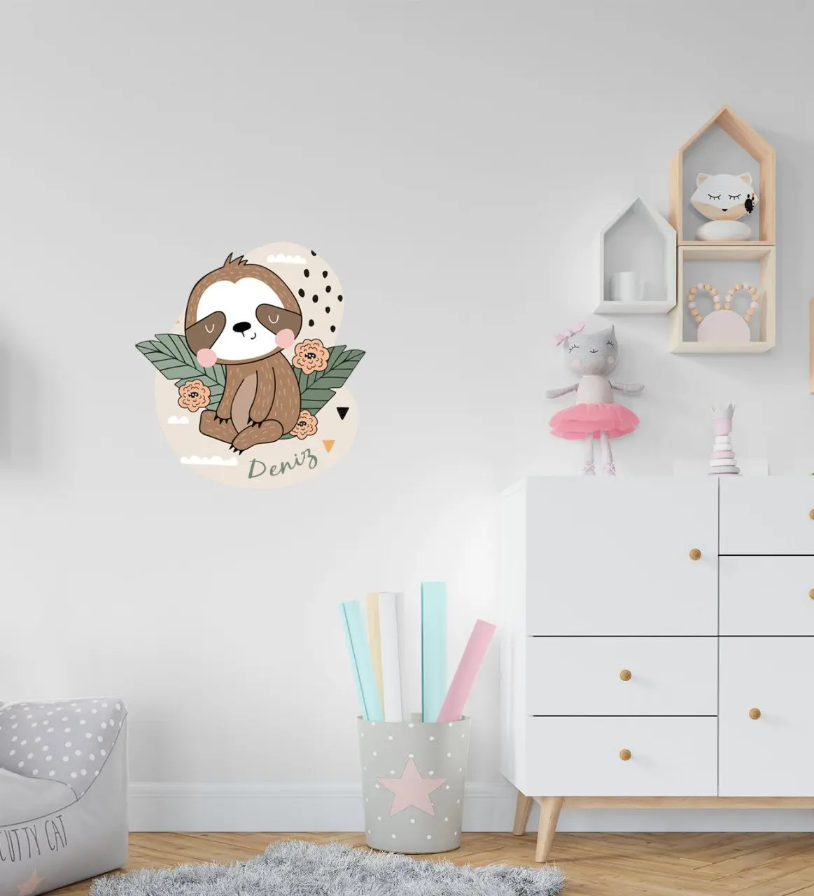 

Наклейка на стену для детской комнаты с индивидуальным дизайном-1