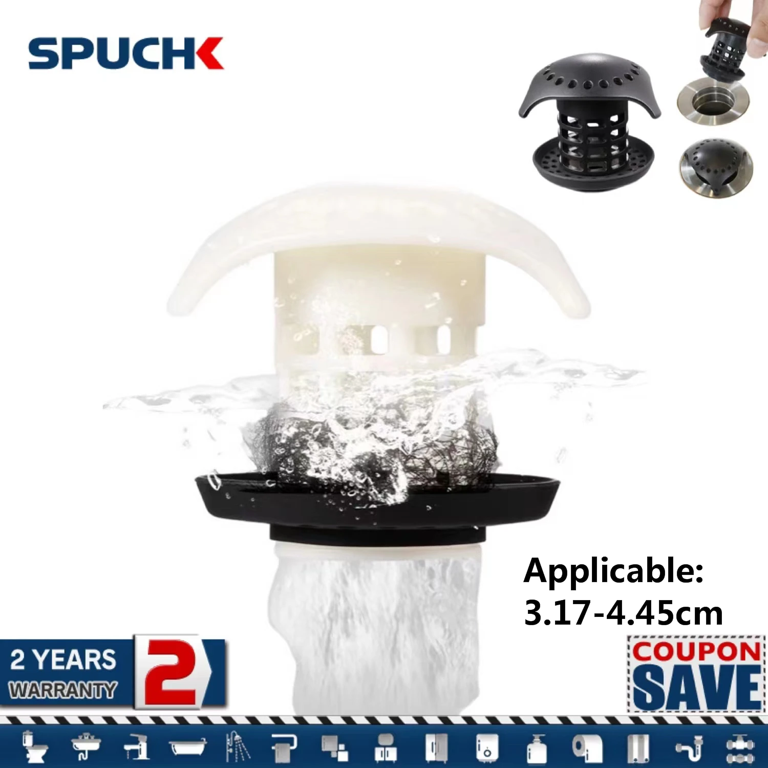 

Universal Pool Bathtub Basin Drain Filter Kitchen Bathroom Shower Sink Hair Filter Plug Extension Bath Hardware Accessories