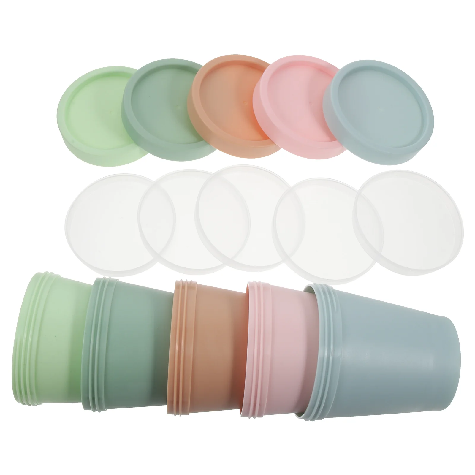 

5 Pcs Storage Bucket Ice Cream Container Yogurt Food Cup Lid Pp Containers Lids