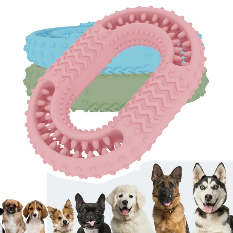 

1pcs Dog TPR Toy Pet Toy Sound Strong Bite-resistant Pets Teethbrush Toys Train Teeth Clean Chewing Toys Pet Supplies